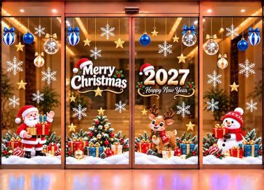 DECAL TRANG TRÍ NOEL CHO SẢNH CHUNG CƯ GIÁNG SINH RỰC RỠ 2027