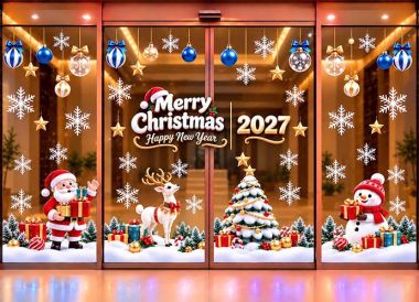 DÁN KÍNH TRANG TRÍ GIÁNG SINH 2027 SẮC MÀU RỰC RỠ