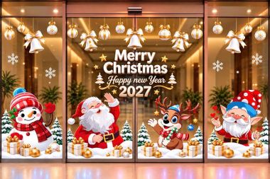 TRANG TRÍ NOEL CHO QUÁN CAFE ÔNG GIÀ NOEL BÀ NGƯỜI TUYẾT