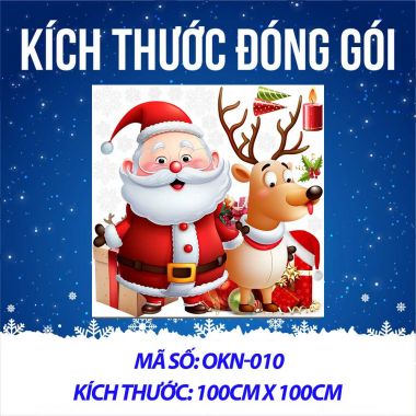 DECAL TRANG TRÍ GIÁNG SINH ÔNG GIÀ NOEL VÀ NGƯỜI BẠN TUẦN LỘC