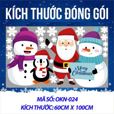 DECAL TRANG TRÍ GIÁNG SINH ÔNG GIÀ NOEL VÀ NHỮNG NGƯỜI BẠN