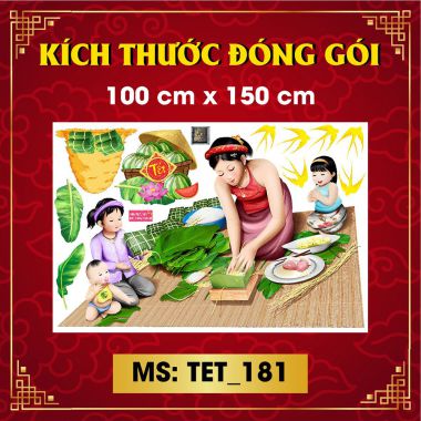 Decal trang trí tết cổ truyền Việt Nam