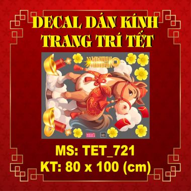 DECAL DÁN KÍNH TRANG TRÍ TẾT CHO CÔNG TY XUÂN BÍNH NGỌ  2026 VÀNG ĐẦY SUNG TÚC