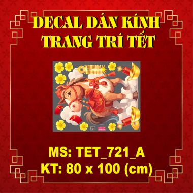 DECAL DÁN KÍNH TRANG TRÍ TẾT CHO CÔNG TY XUÂN BÍNH NGỌ  2026 VÀNG ĐẦY SUNG TÚC