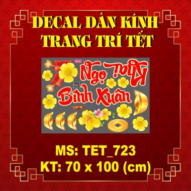 DECAL TRANG TRÍ TẾT KHAI XUÂN BÍNH NGỌ