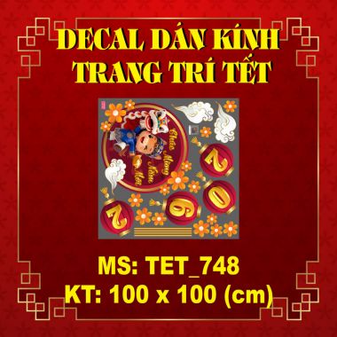 DECAL DÁN KÍNH TRANG TRÍ TẾT DÂY TREO LỒNG ĐÈN 2026