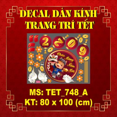 DECAL DÁN KÍNH TRANG TRÍ TẾT DÂY TREO LỒNG ĐÈN 2026