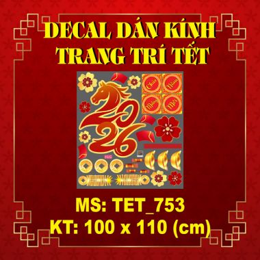 DECAL TRANG TRÍ TẾT DÂY ĐỒNG TIỀN TREO 2026
