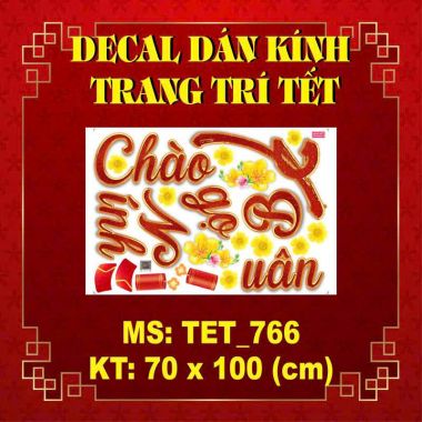 DECAL DÁN KÍNH TRANG TRÍ TẾT CHO CÔNG TY XUÂN BÍNH NGỌ  2026 VÀNG ĐẦY SUNG TÚC