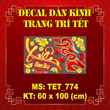 DECAL DÁN KÍNH TRANG TRÍ TẾT XUÂN BÍNH NGỌ 2026