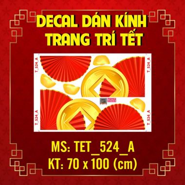 DECAL TRANG TRÍ TẾT CHO CỬA HÀNG MÚA RỒNG CHÀO XUÂN BÍNH NGỌ