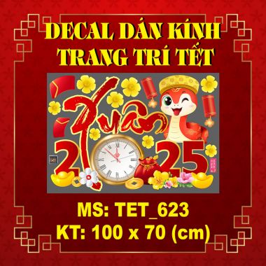 DECAL TRANG TRÍ TẾT ẤT TỴ XUÂN 2025