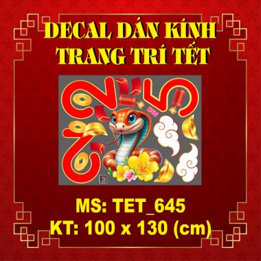 DECAL TRANG TRÍ TẾT SỐ 2025 VÀ RẮN ẤT TỴ
