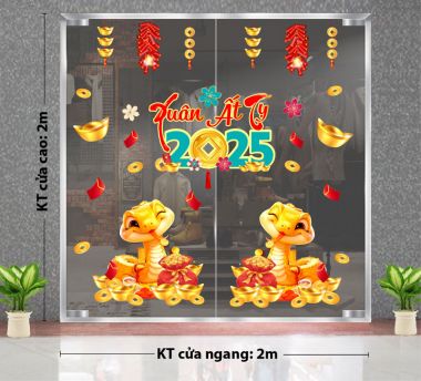 TRANG TRÍ TẾT CHO CỬA HÀNG THỜI TRANG ĐÔI RẮN VÀNG CHÀO XUÂN ẤT TỴ 2025