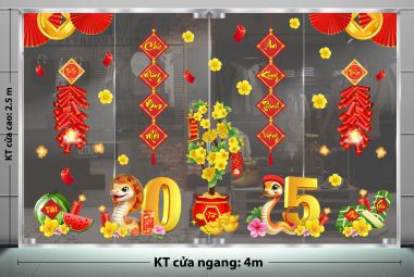 TRANG TRÍ TẾT CỬA HÀNG THỜI TRANG RẮN VÀNG 2025 VÀ CHẬU MAI RƯỚC XUÂN