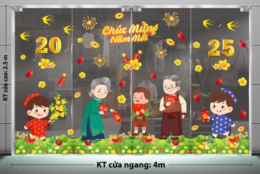 TRANG TRÍ TẾT CHO SẢNH CHUNG CƯ GIA ĐÌNH SUM VẦY CHÀO MỪNG NĂM MỚI 2025