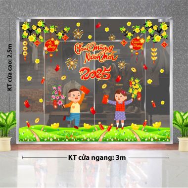 TRANG TRÍ TẾT CHO TRƯỜNG ANH NGỮ BÉ TRAI BÉ GÁI VUI XUÂN TRÊN CÁNH ĐỒNG HOA CỎ