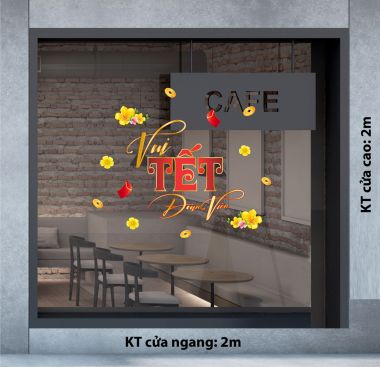 DECAL DÁN KÍNH TRANG TRÍ VUI TẾT ĐOÀN VIÊN