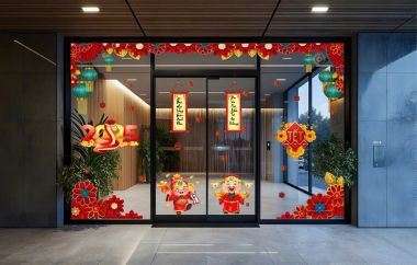 TRANG TRÍ TẾT CHO NHÀ HÀNG TẾT 2025 HOA KHOE SẮC THẮM ĐÓN TÀI LỘC