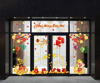 TRANG TRÍ TẾT CHO TIỆM NAIL SẮC HOA KHOE SẮC ĐÓN TÀI LỘC