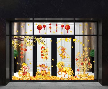 TRANG TRÍ TẾT CHO NGÂN HÀNG THẦN TÀI VÀ NGỰA VÀNG ĐÓN XUÂN 2026 ĐÓN TÀI LỘC