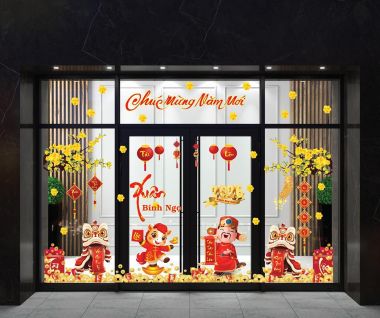 TRANG TRÍ TẾT CHO NGÂN HÀNG ÔNG THẦN TÀI VÀ BÍNH NGỌ BÊN TÚI TÀI LỘC ĐÓN XUÂN 2026