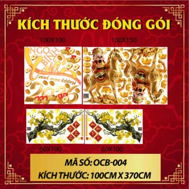 DÁN KÍNH TRANG TRÍ TẾT CHO NGÂN HÀNG HAI ÔNG THẦN TÀI CƯỠI NGỰA DƯỚI GỐC MAI VÀNG MỪNG XUÂN BÍNH NGỌ