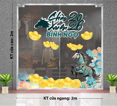 DECAL TRANG TRÍ TẾT CHÀO XUÂN BÌNH NGỌ 2026