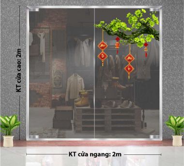 TRANG TRÍ TẾT CHO SHOP QUẦN ÁO CÀNH MAI VÀNG VÀ LIỄN XUÂN