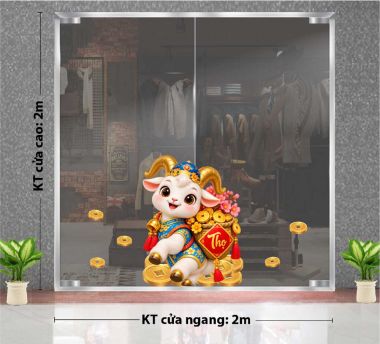 DECAL TRANG TRÍ TẾT ĐINH MÙI THÊM THỌ