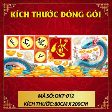 DECAL TRANG TRÍ TẾT ẤT TY VẠN SƯ NHƯ Ý VÀNG SUNG TÚC