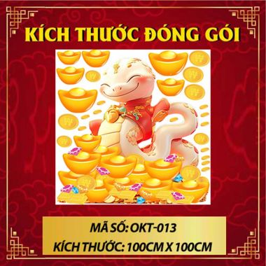 DECAL TRANG TRÍ TẾT RẮN TRÊN THÁP VÀNG HOAN HỶ
