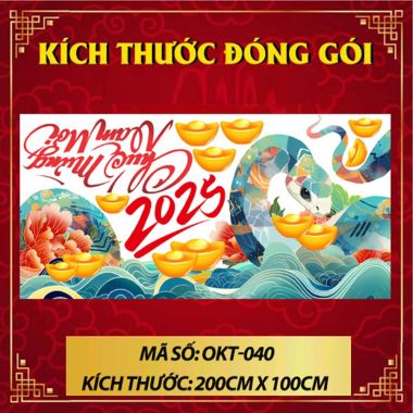 DECAL TRANG TRÍ TẾT CHÚC MỪNG NĂM MỚI 2025 RẮN SẮC MÀU TRAO VÀNG
