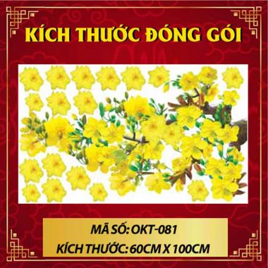 DECAL TRANG TRÍ TẾT MAI VÀNG PHÚ QUÝ