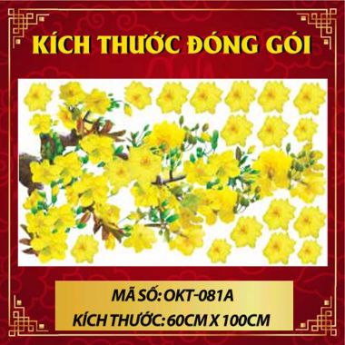 DECAL TRANG TRÍ TẾT MAI VÀNG PHÚ QUÝ 2