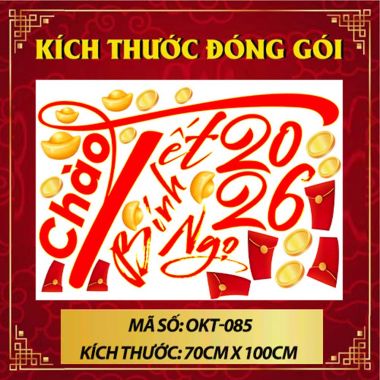 DECAL DÁN KÍNH TRANG TRÍ CHÀO TẾT BÍNH NGỌ 2026
