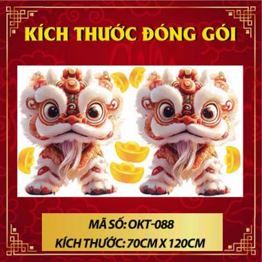 DECAL TRANG TRÍ TẾT ĐÔI LÂN NHỎ CHÀO XUÂN