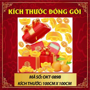 DECAL TRANG TRÍ TẾT HỘP ĐỎ TÀI LỘC 2