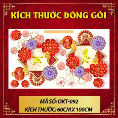 DECAL DÁN KÍNH TRANG TRÍ TẾT DÂY LỒNG ĐÈN TẾT XUÂN