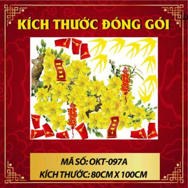 DECAL TRANG TRÍ TẾT CÀNH MAI VÀNG KHOE SẮC VÀ ĐÀN ÉN VÀNG CHAO LƯỢN 2