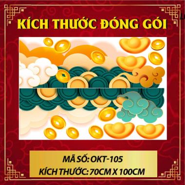 DECAL DÁN KÍNH TRANG TRÍ TẾT CHÂN TIỀN VÀO NHƯ NƯỚC