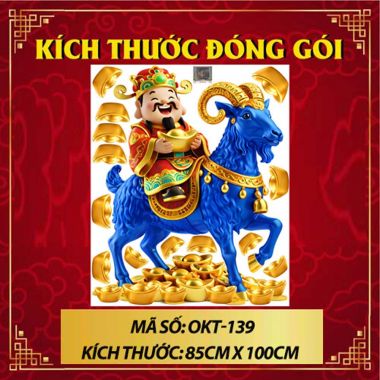 HÌNH DÁN KÍNH TRANG TRÍ TẾT THẦN TÀI ÔM THỎI VÀNG ĐÓN XUÂN ĐINH MÙI