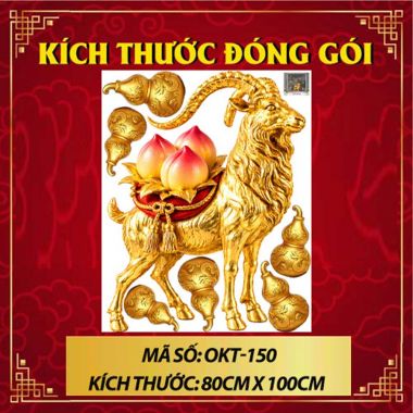 DECAL DÁN KÍNH TRANG TRÍ TẾT 2027 ĐINH MÙI VÀ NHỮNG QUẢ ĐÀO THỌ
