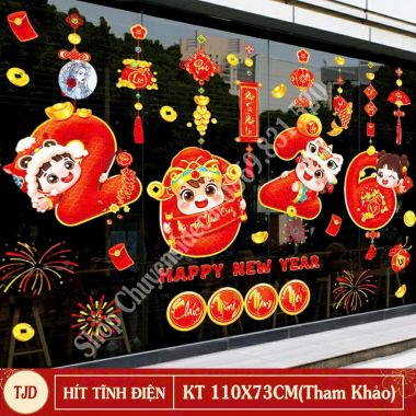 DECAL TĨNH ĐIỆN TRANG TRÍ TẾT DÂY TREO SỐ 2026