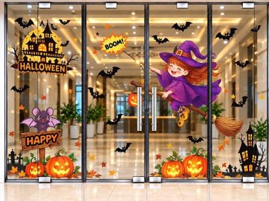 TRANG TRÍ HALLOWEEN CHO TRUNG TÂM TIẾNG ANH CÔ PHÙ THUỶ NHỎ