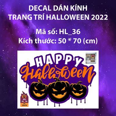 Decal trang trí Halloween 2020 số 3