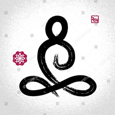 Tranh Lotus Yoga Và Biểu Tượng Hoa Với Phong Cách Chải Phương Đông
