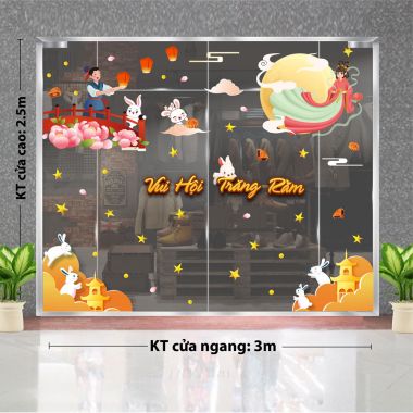 TRANG TRÍ TRUNG THU TRUNG TÂM ANH NGỮ CHÚ CUỘI HẰNG NGA VUI HỘI TRĂNG RẰM