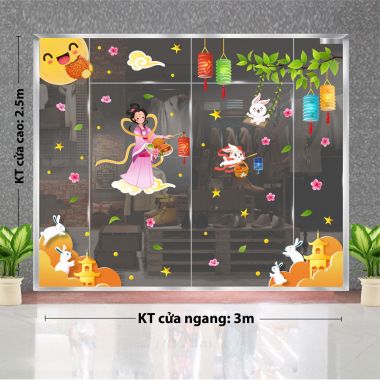 TRANG TRÍ TRUNG THU CHUNG CƯ CUNG TRĂNG VÀ CHỊ HẰNG