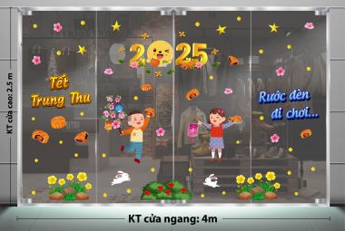 TRANG TRÍ TẾT TRUNG THU CỬA HÀNG TIỆN LỢI THIẾU NHI RƯỚC ĐÈN ĐI CHƠI